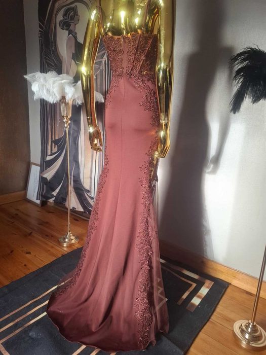 Suknia wieczorowa Boda Chocolate R36. Polski producent!