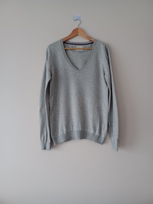 Bawełniany sweterek casual L szary minimalistyczny Peack Performance