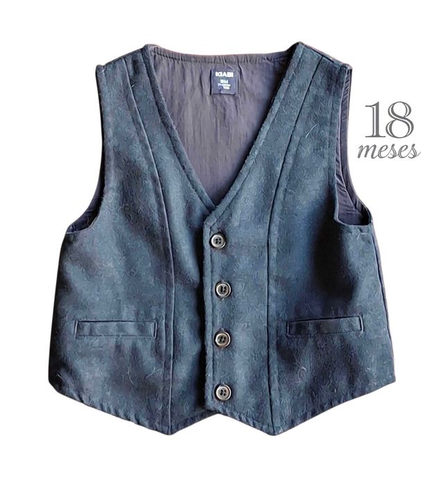 Conjunto Camisa + Colete Azul Kiabi 18 meses