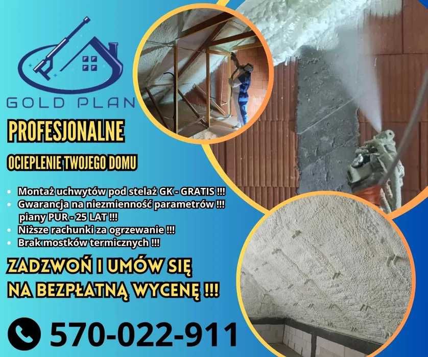 Od 55 zł Ocieplenia pianką PUR, Piana, izolacja poddasza - wieszaki