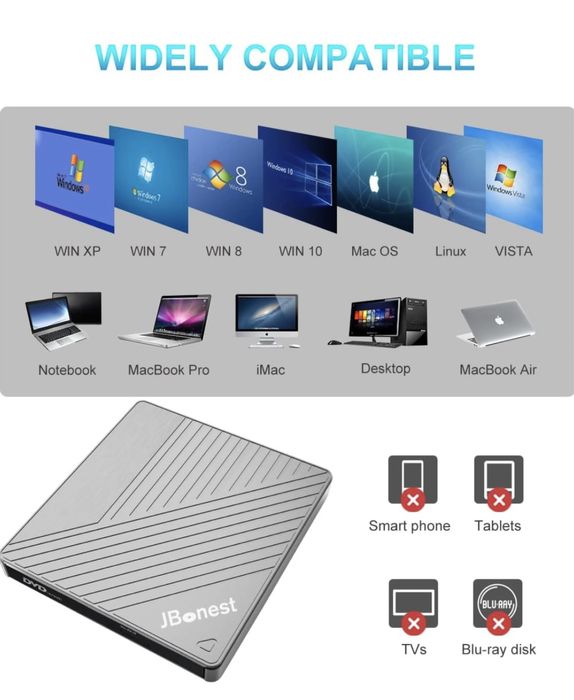 Zewnętrzny napęd CD DVD USB 3.0 typu C