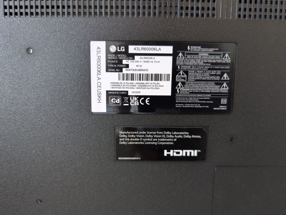 TV LED LG 43LR60006LA Full HD