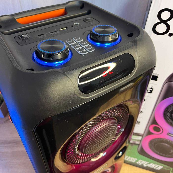 КАЧЕСТВО Колонка Bluetooth TTD-2809 20Вт с караоке и пультом и подсвет