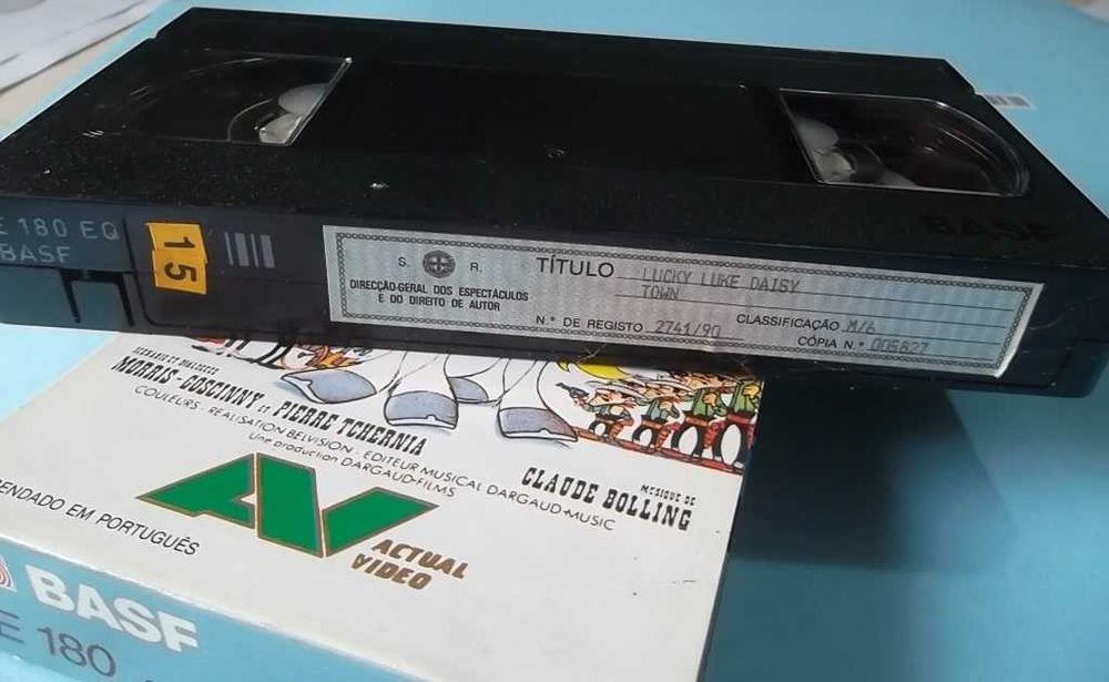 Cassete VHS : Lucky Luke em "Daisy Town". Actual Video.