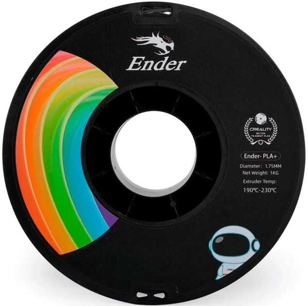 PLA+ пластик Creality Plus філамент для 3D принтера 1.75 мм 1кг Чорний