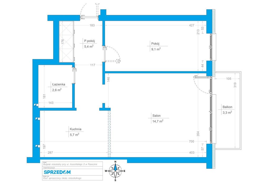 Mieszkanie 38m²✮2 pokoje✮Piwnica✮2piętro✮Balkon - Widok 2