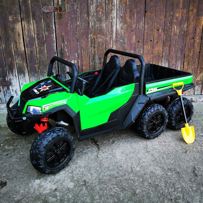UTV GATOR JOHN DEERE 24V 800W 6x6 Elektryczny Wywrotka Auto Akumulator DUMPER 2 DZIECI