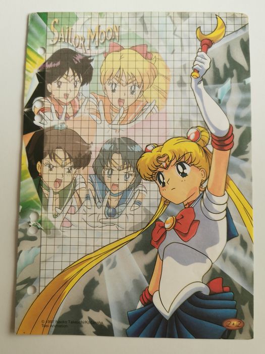 Karteczka do segregatora duża lata 90 sailor moon