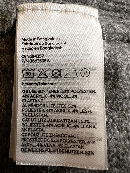 Kardigan z dodatkiem wełny firmy H&M