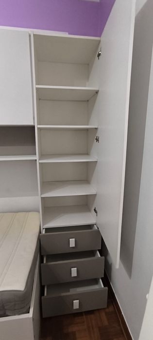 Cama de Solteiro + Armários