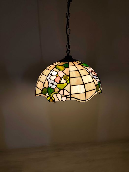 Lampa Żyrandol Witrażowy Tiffany