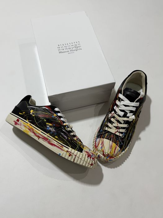 кеды Maison Margiela Evolution Black Paint Shoes