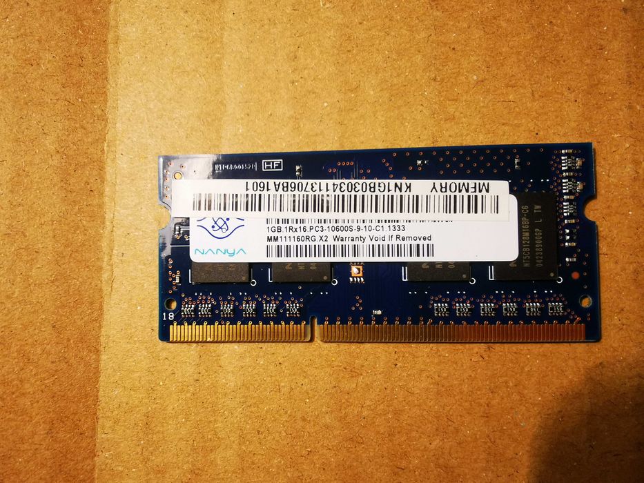 Оперативная память NANYA SO-DIMM DDR3-1333 Mhz 1GB