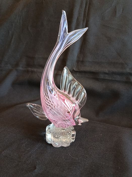Estatueta Vintage de Peixe em Vidro Murano