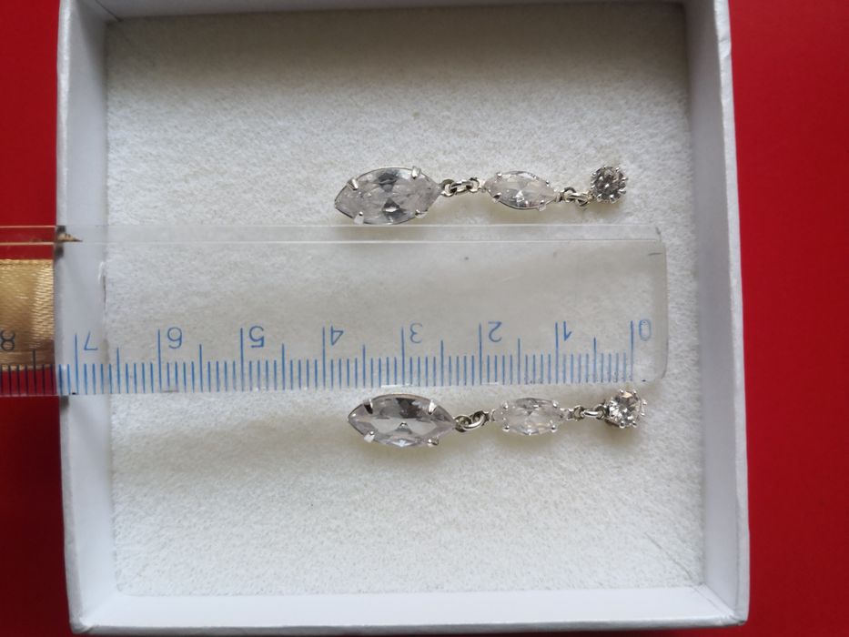 Kolczyki ślubne dl ok 3.5 cm