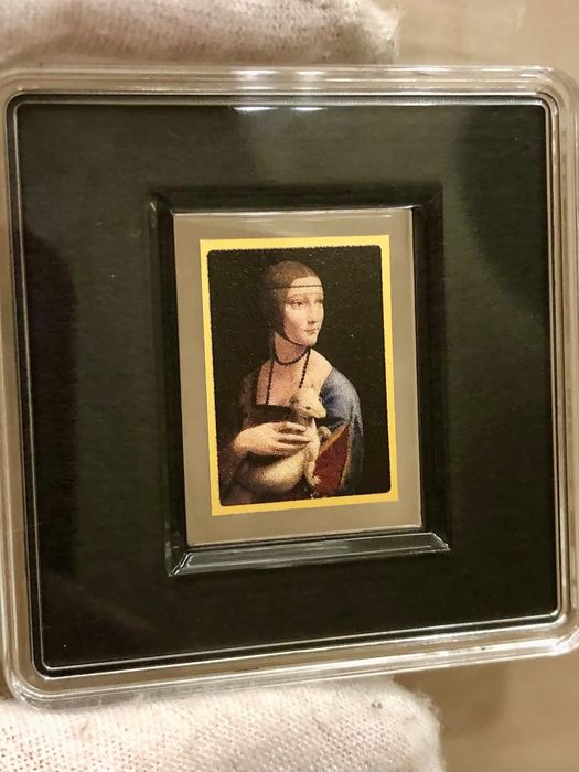 Долар Токелау " Пані з горностаєм". Леонардо да Вінчі! Золото!