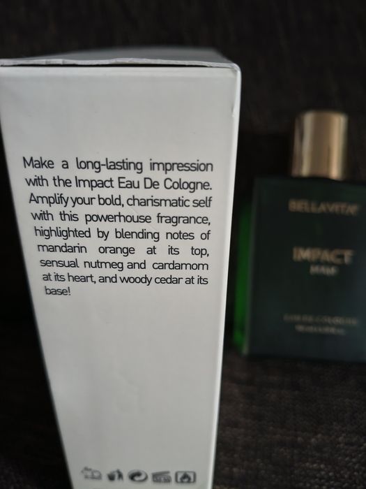 BellaVita Impact męska woda kolońska z Indii.