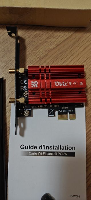 Бездротовий адаптер Ubit Wi-Fi 6E + Bluetooth 5.3 PCIe (PCI-E)