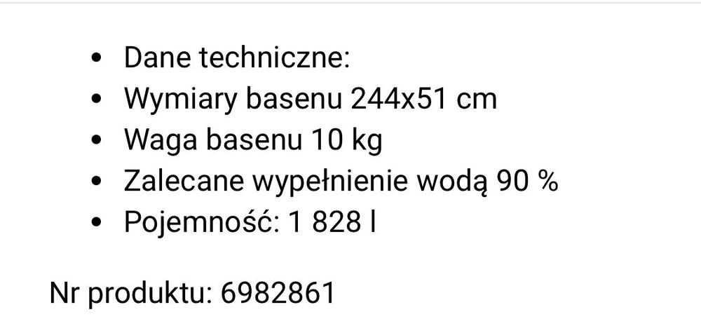 Basen Intex 244x51