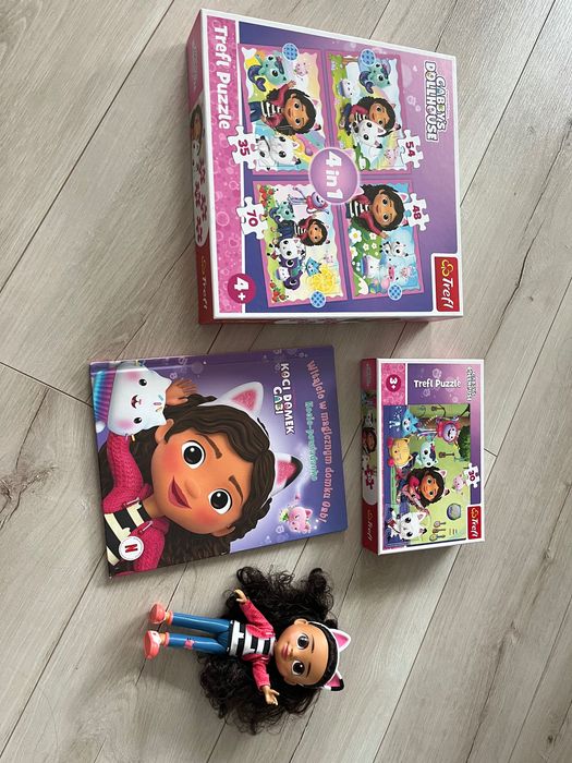 Duży zestaw Gabi lalka, puzzle i ksiażka