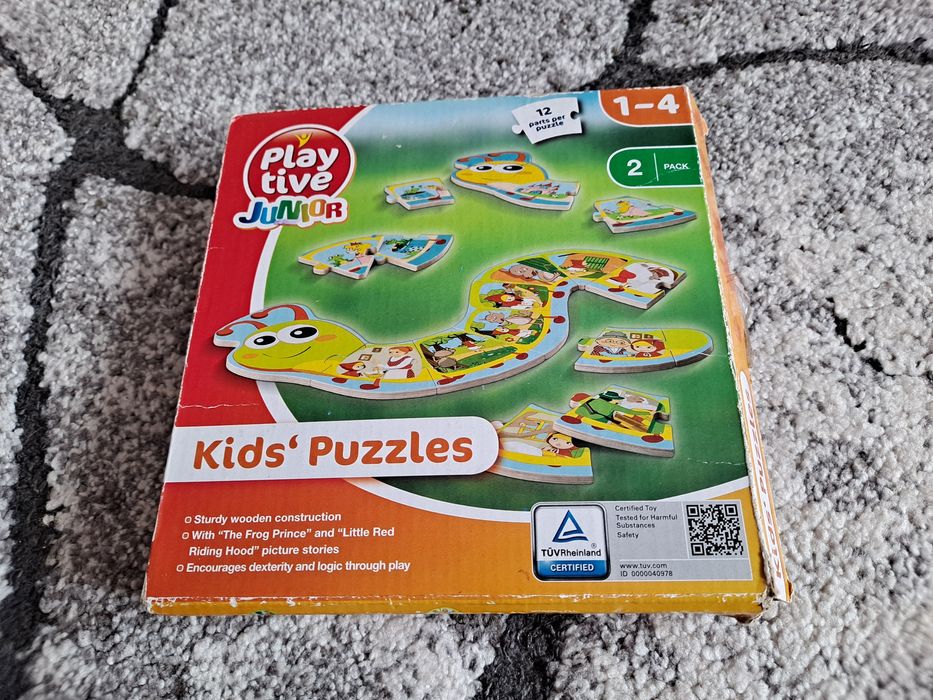 Drewniane puzzle Czerwony Kapturek i Król żab