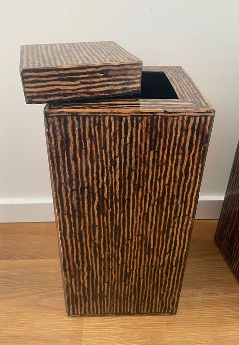 Conjunto de dois potes decorativos