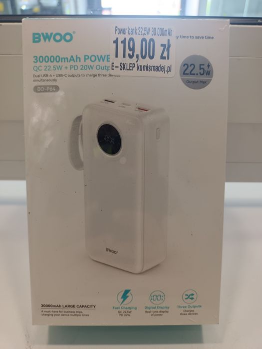 Powerbank 30.000mAh  22,5W Komis Madej sc.