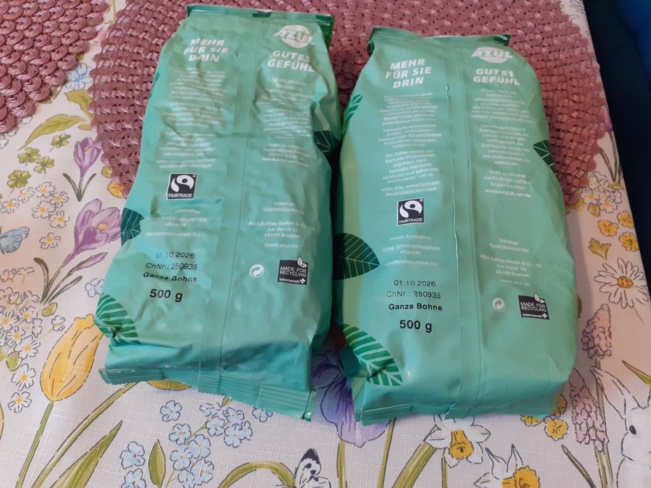 Dwa opakowania kawy po 500g