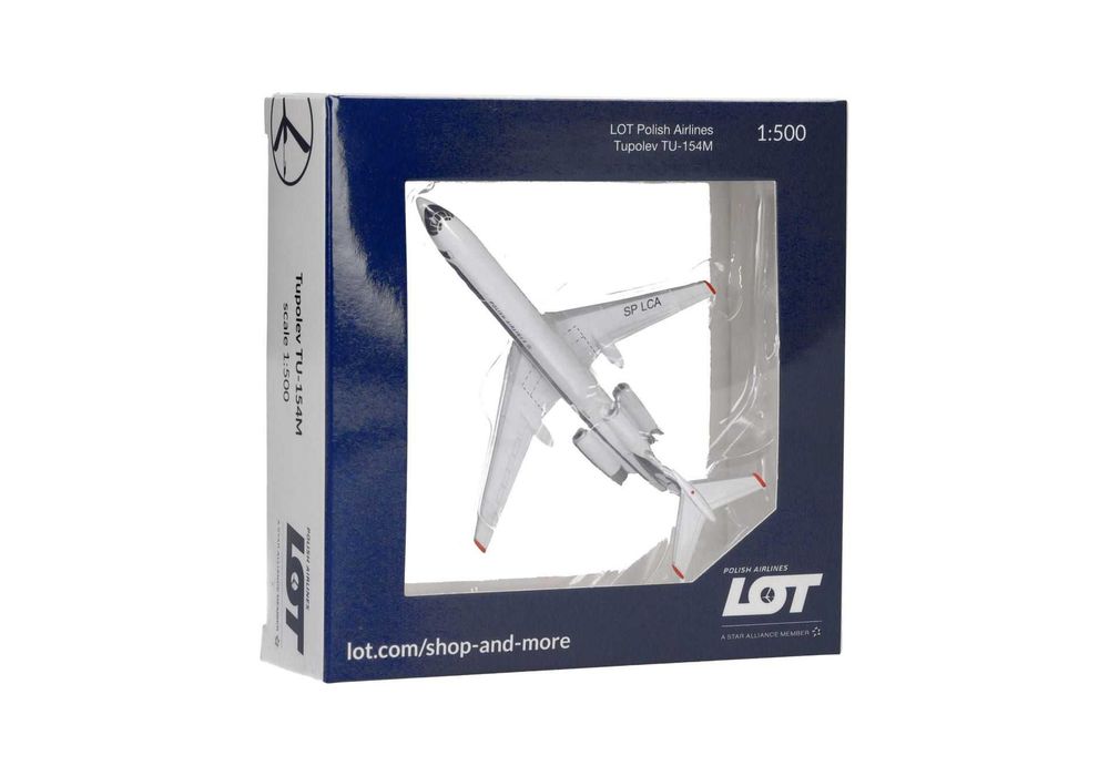 Herpa 538121 LOT Polish Airlines Tupolev TU-154M 1:500