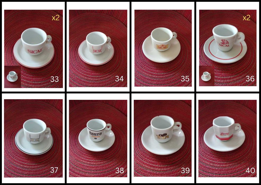 Chávenas de Café com Pires de coleção