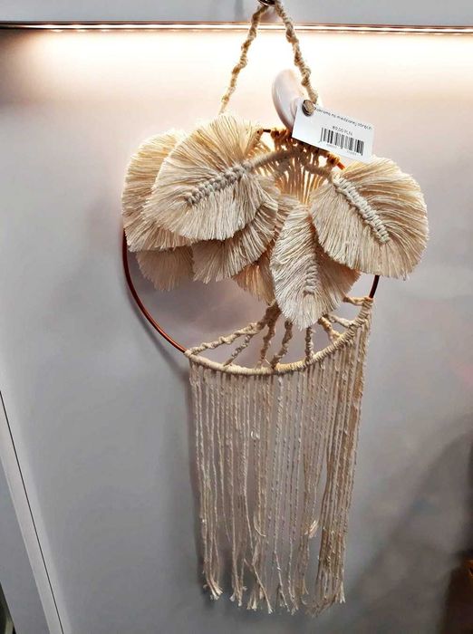 Makrama ręcznie robiona na MIEDZIANEJ obręczy. Handmade. W-wa Bielany