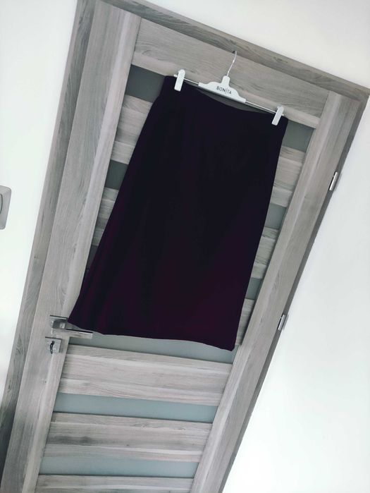 Bordowa trapezowa spódnica midi Reserved roz 40