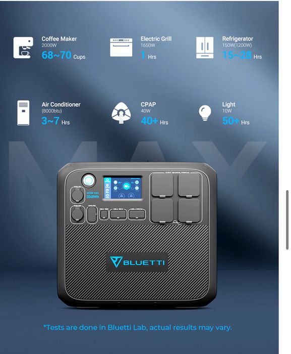 Зарядна станція Bluetti AC200MAX 2200 Вт 2048 Вт/год LiFePO4