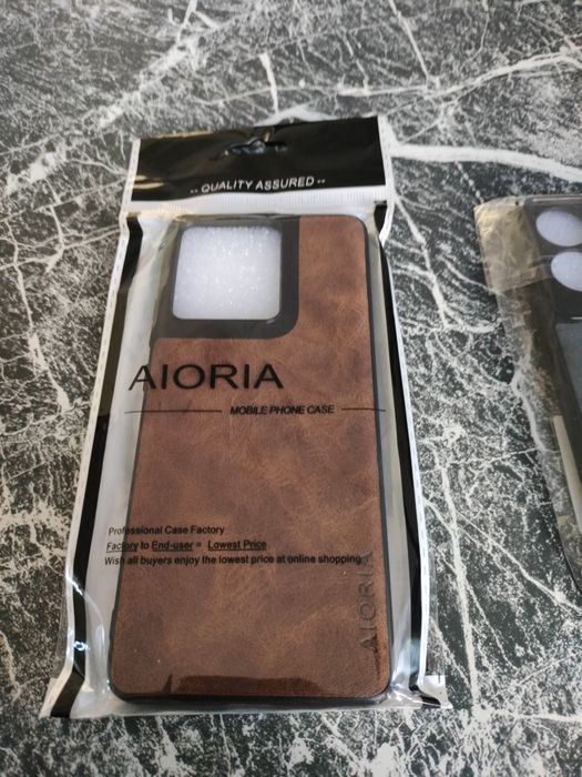Etui AIORIA Vintage Leather do Motorola Edge 50 Pro – brązowe – nowe