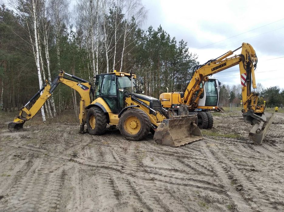 Usługi koparko-ładowarka koparka kolowa Przyłącza wody kanalizacji