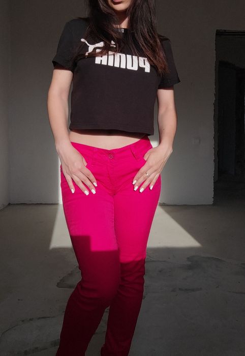 Джинси скіні, рожеві