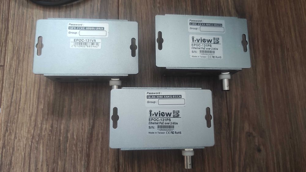 Konwerter Ethernet EPOC-131PS (2szt) + EPOC-131VA (1szt) do kamer