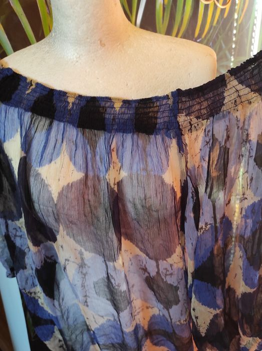 Duża bluzka 3/4 rękaw przezroczysta Tatuum rozmiar 40