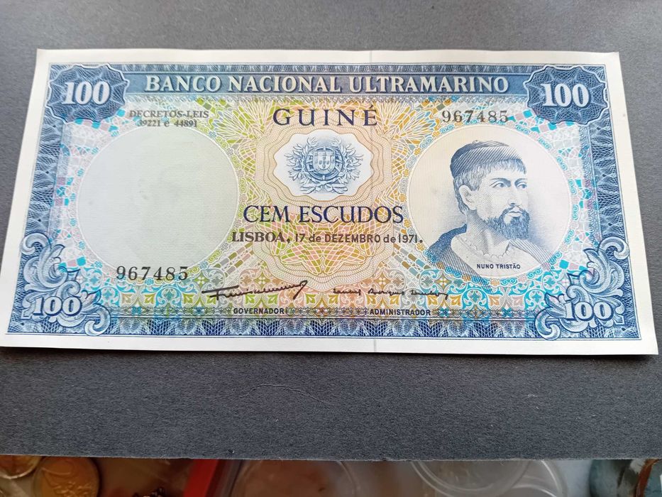 mota de 100$00 Guiné 1971 Bela  muito rara