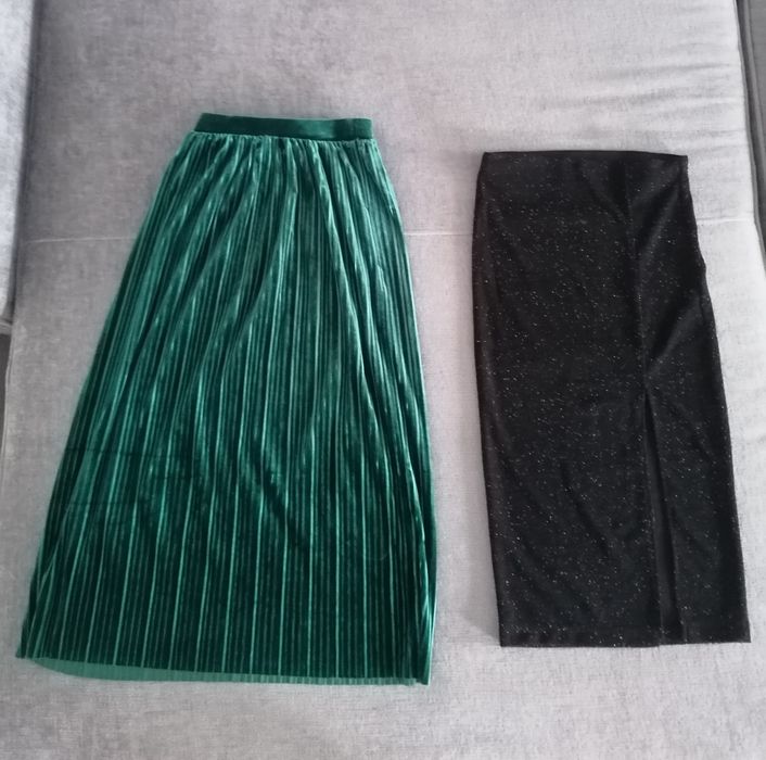 Spódnice welur i brokat