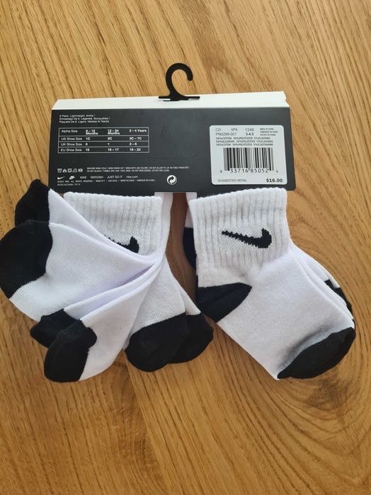 Skarpetki chłopięce Nike 6 par