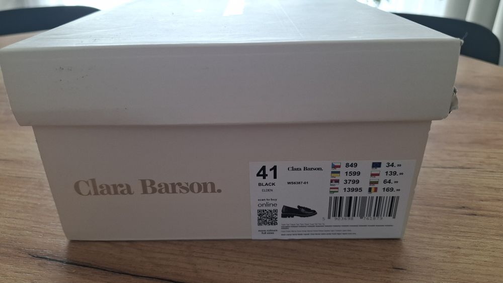 Mokasyny Clara Barson Czarne 41