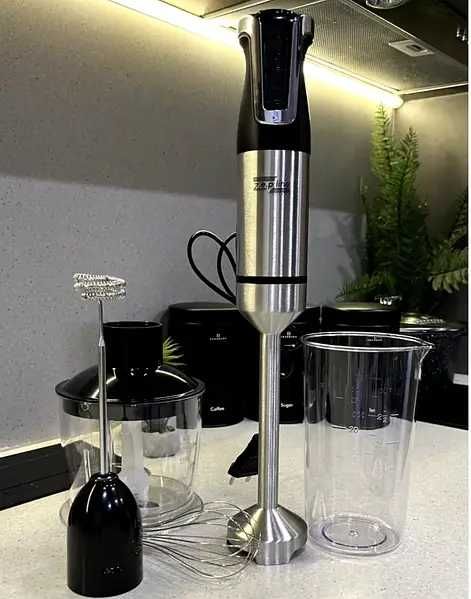 Блендер занурювальний 5в1 Zepline ZP-143, насадки, 1500 Вт потужність