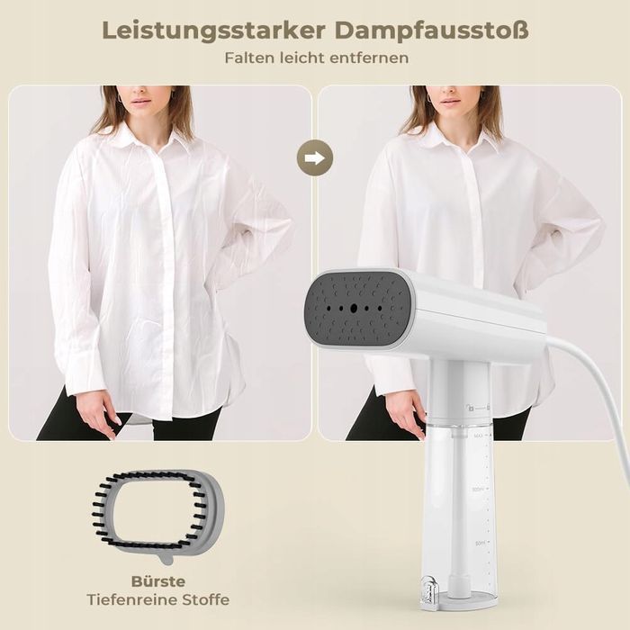 Parownica Steamer Żelazko Podróżne Pionowe Mini 1000W 150ml Vpcok