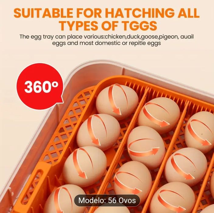 Incubadora / Chocadeira 56 Ovos - Totalmente Automática - Nova