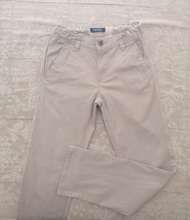 Calças beje 9-10A