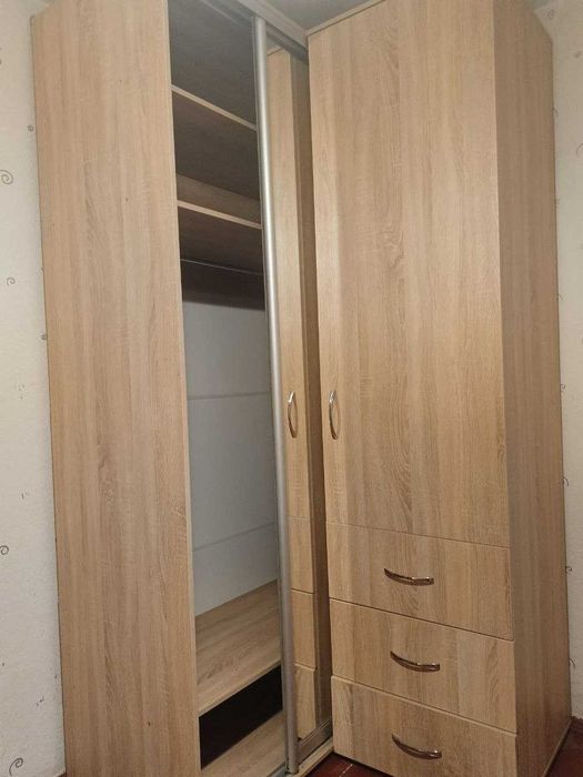 шкаф купе угловой с зеркалом