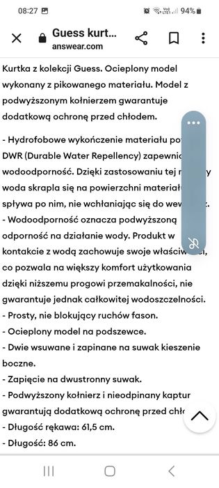 Kurtka GUESS rozmiar XS