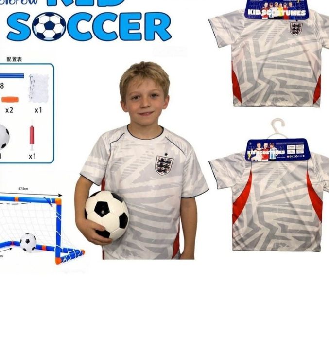 Zestaw Piłkarski England dla Dziecka – Strój + Bramki + Piłka