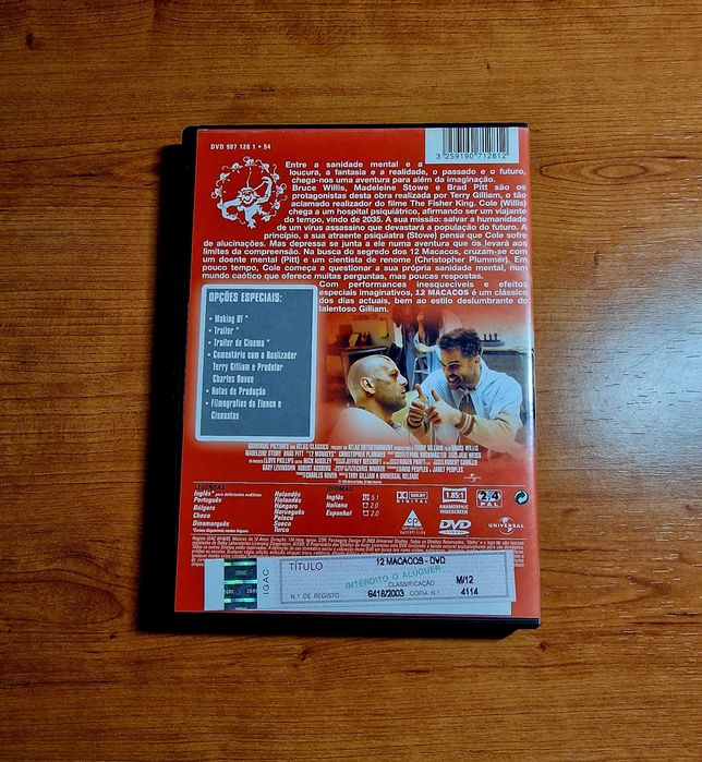 12 MACACOS (Terry Gilliam) Bruce Willis/Brad Pitt/Madeleine Stowe